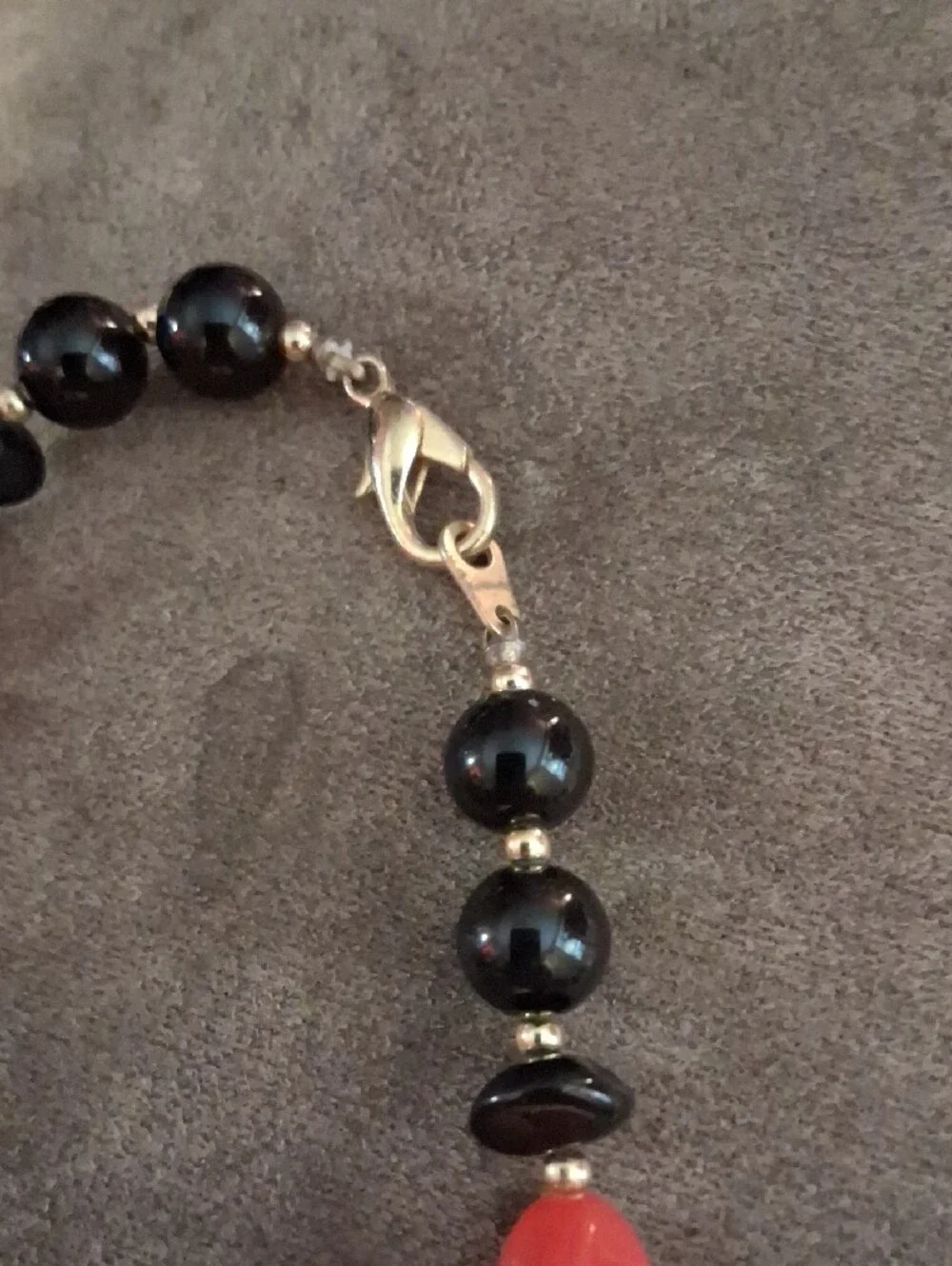 Handcrafted Black and Red Bead Necklace - Women Jewelry
